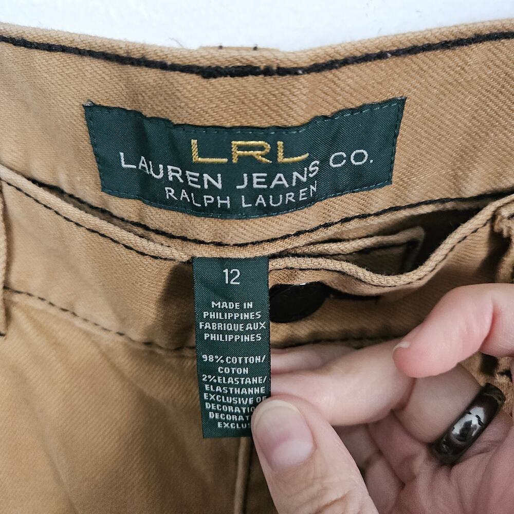 Lauren Ralph Lauren Jeans Pants Womens Sz 12 Large Brown Bootcut LRL Denim - Picture 5 of 5